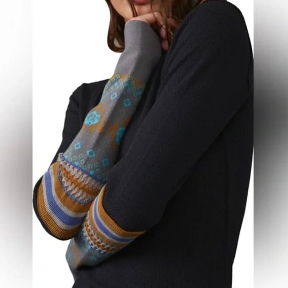 Anthropologie We the Free Top Mikah Layering Cuff Black Combo XS - Picture 2 of 9